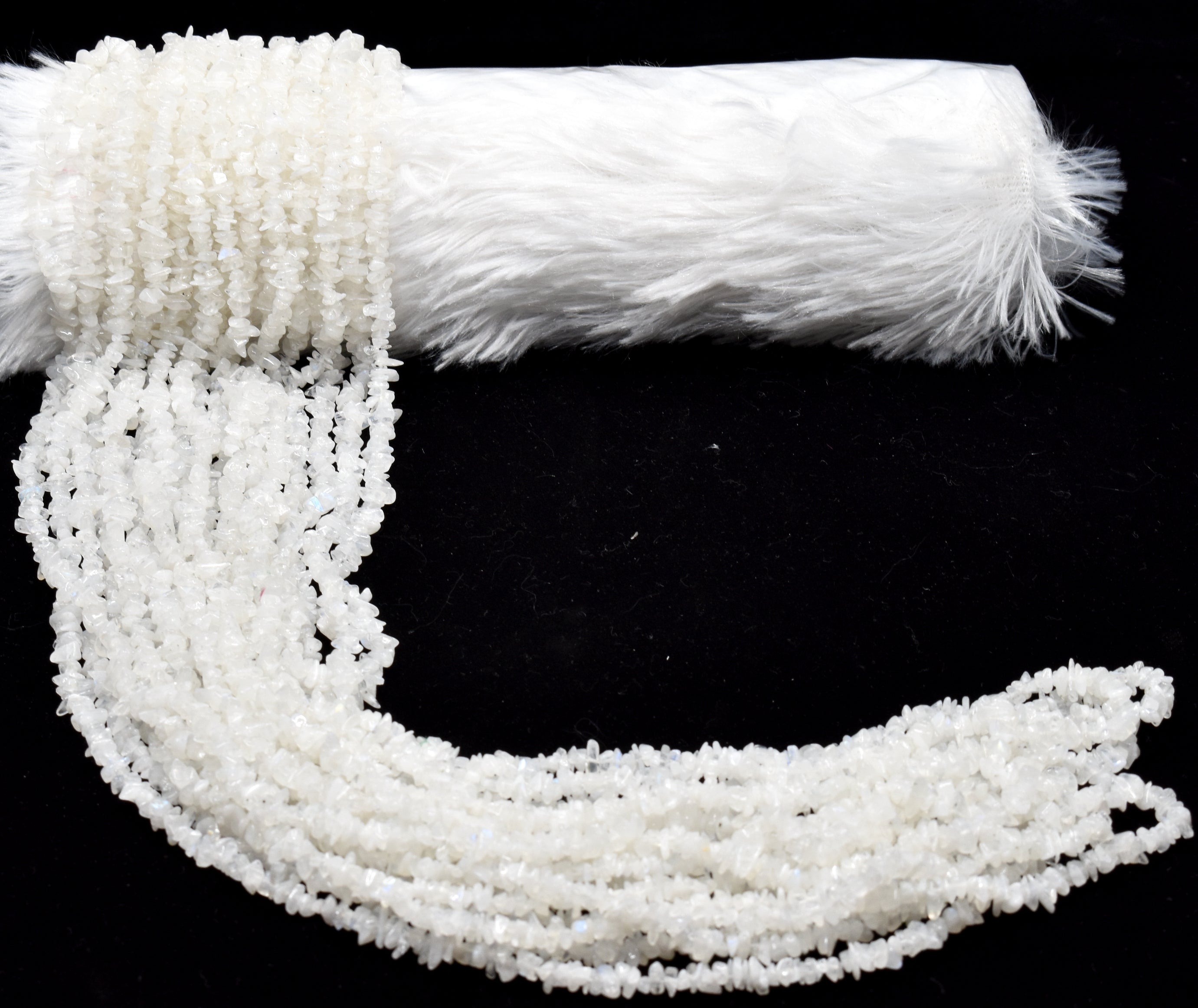Uncut Raw White Rainbow Crystal Chip Beads for Necklace (Growth and Inspiration)  DestGlow
