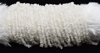 Uncut Raw White Rainbow Crystal Chip Beads for Necklace (Growth and Inspiration)  DestGlow