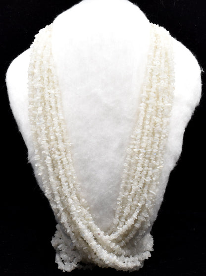 Uncut Raw White Rainbow Crystal Chip Beads for Necklace (Growth and Inspiration)  DestGlow