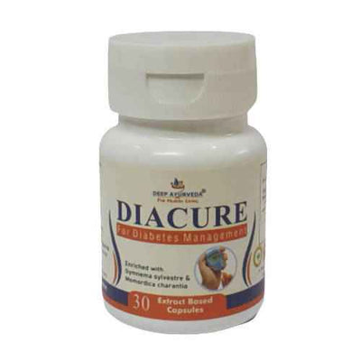 Deep Ayurveda Diacure 500mg Veg Capsules