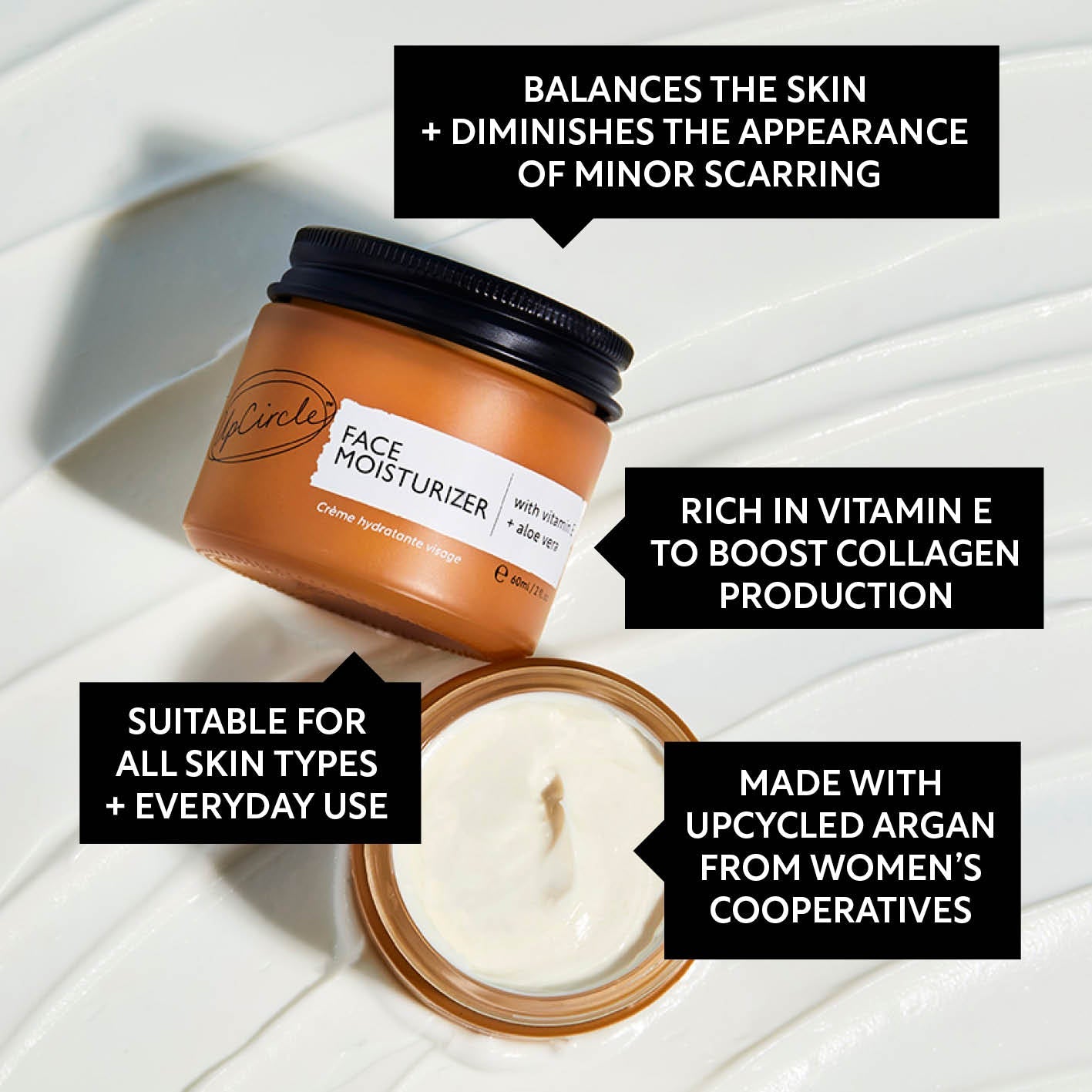 Face Moisturizer with Vitamin E - Travel Size by UpCircle
