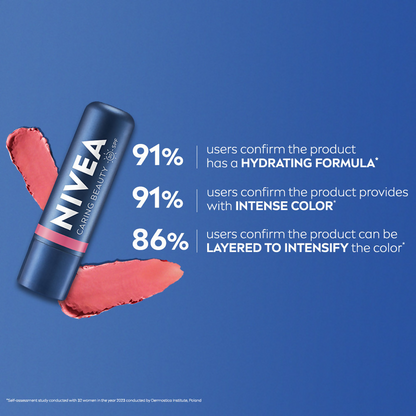 Nivea Lip Caring Beauty Red Lip Balm With SPF 30 - Rose