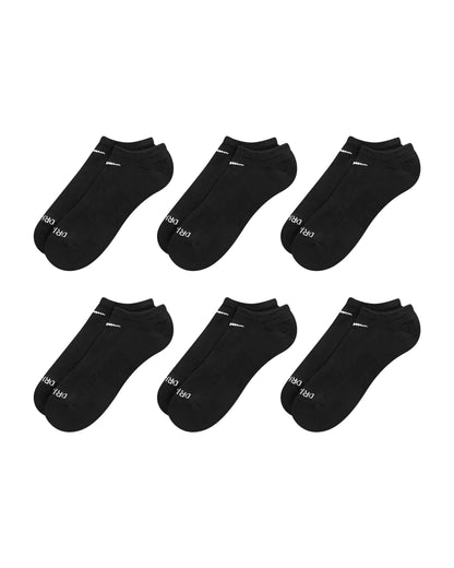 Nike 6-Pack Everyday Plus No Show Socks - Black by Denim Exchange