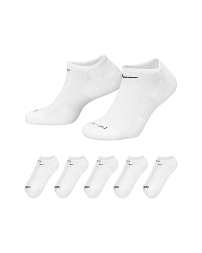 Nike 6-Pack Everyday Plus No Show Socks - White by Denim Exchange