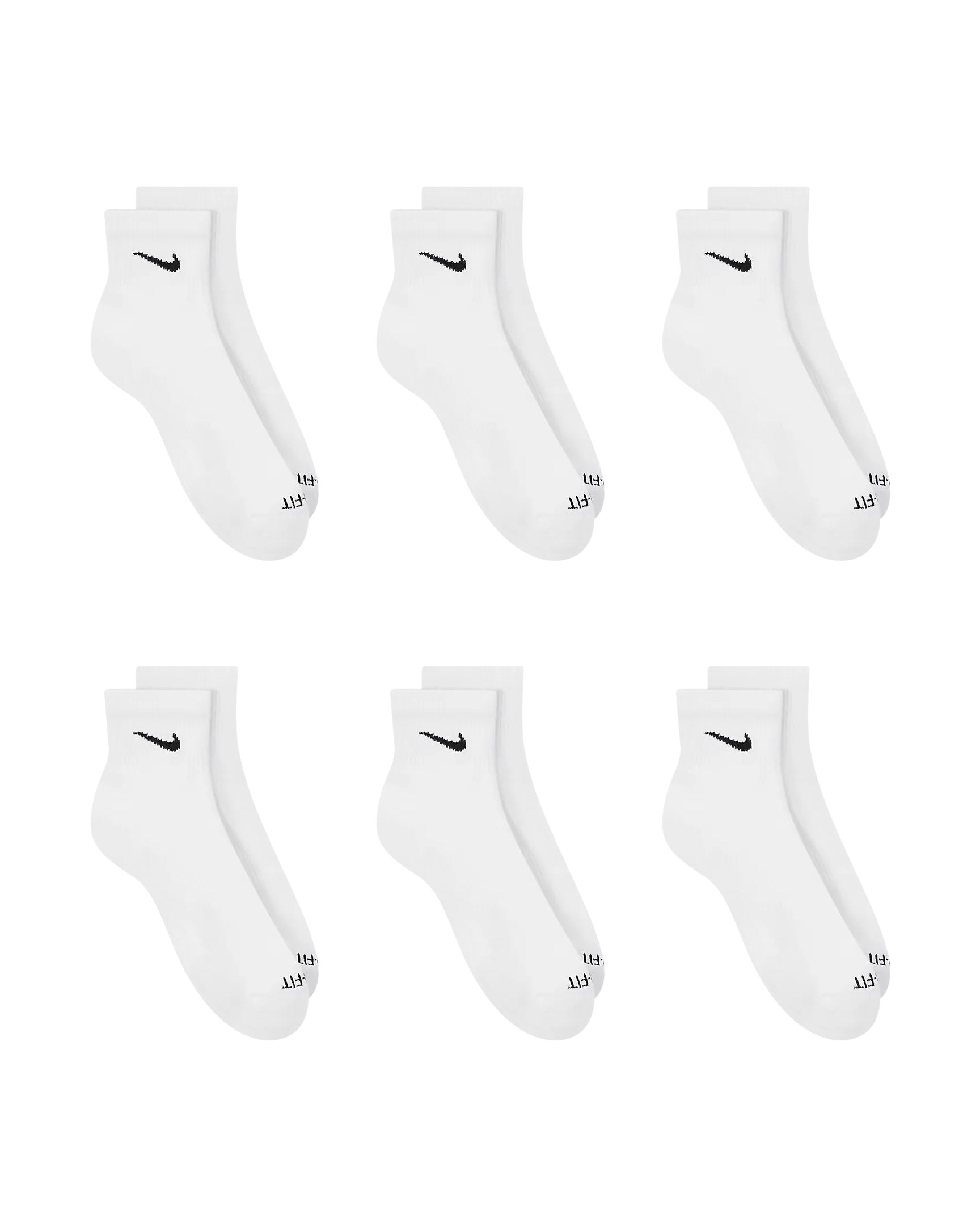 Nike Dri-Fit Cushioned Ankle Socks - White by Denim Exchange