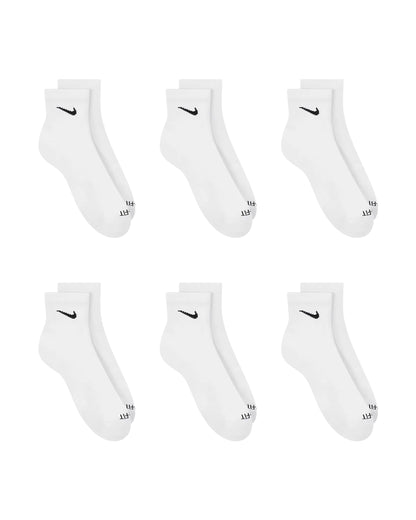Nike Dri-Fit Cushioned Ankle Socks - White by Denim Exchange