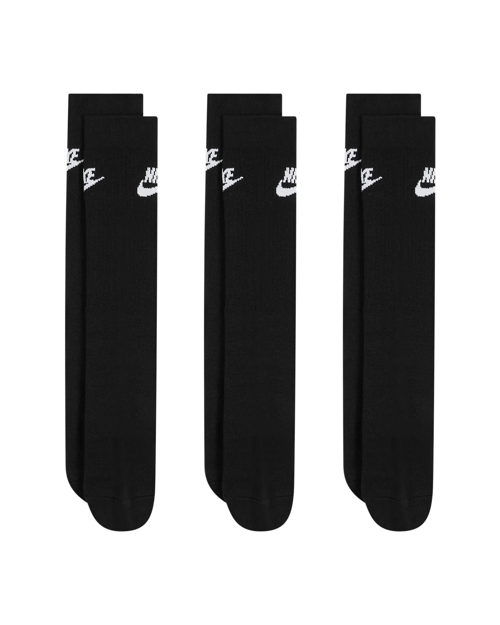 Nike 3- Pack Sportswear Everyday Essential Socks - Black by Denim Exchange
