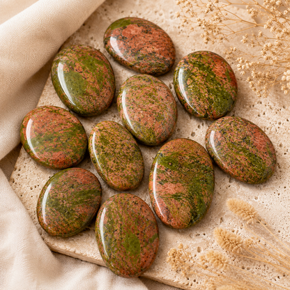 Unakite Pocket Stones (Generosity and Joy)