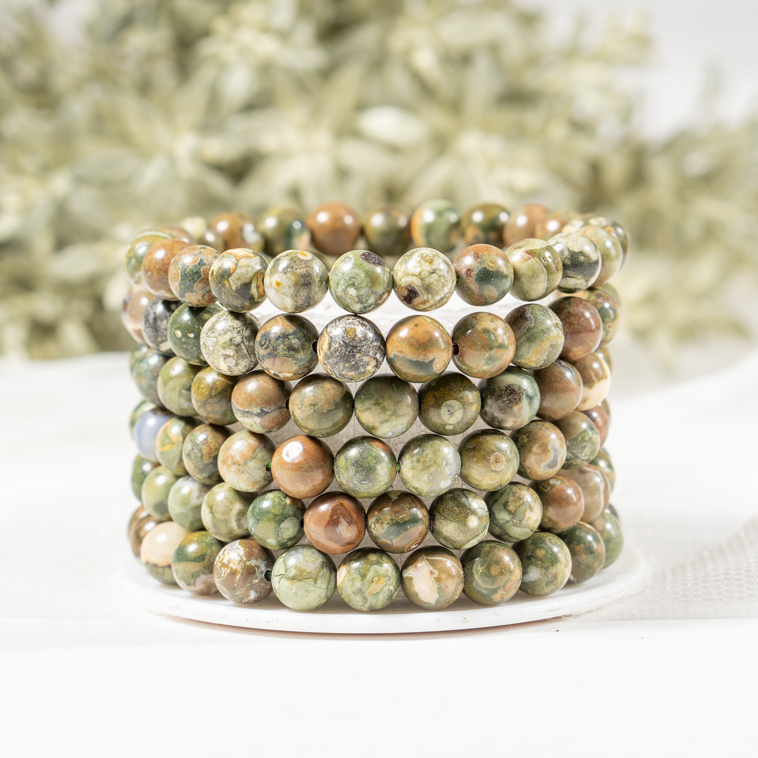 Unakite Bracelet (Vision and Inner Peace).  DestGlow