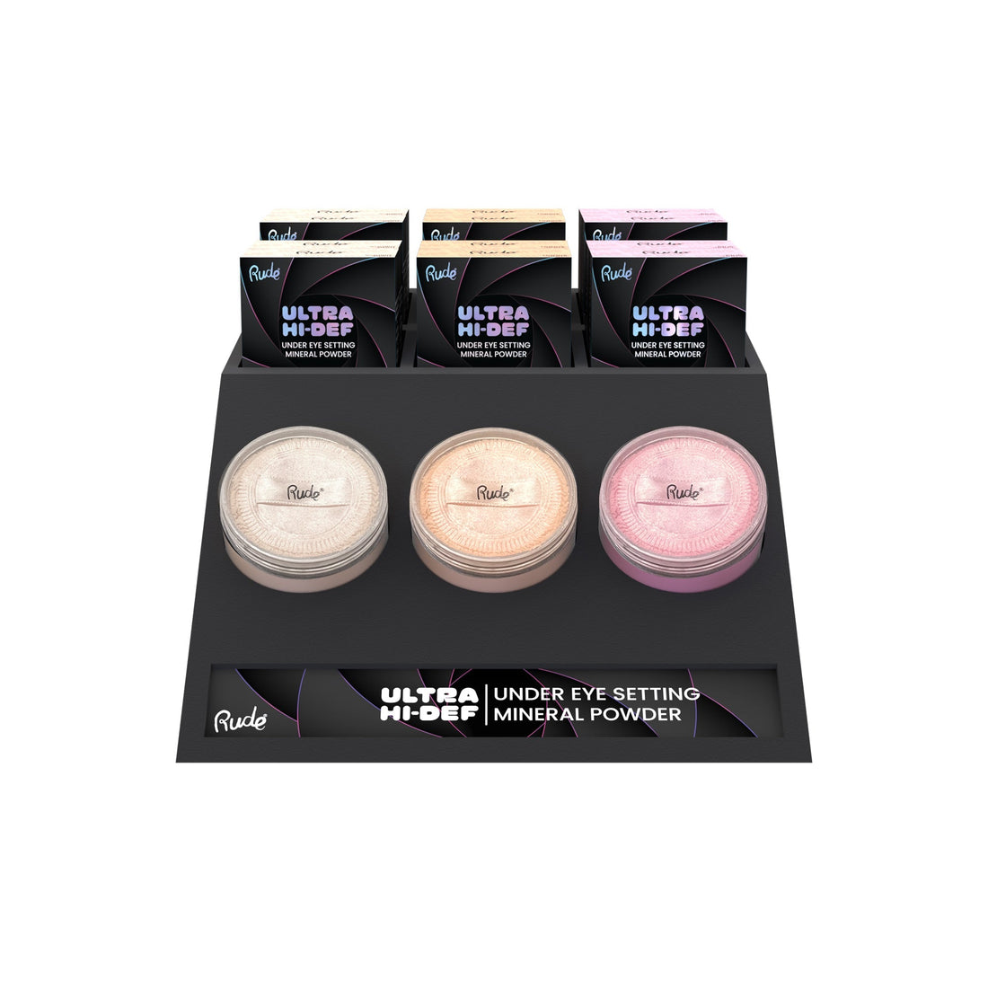 RUDE UHD Under Eye Setting Mineral Powder Display Set - Under Eye Setting Mineral Powder Display Set - DestGlow