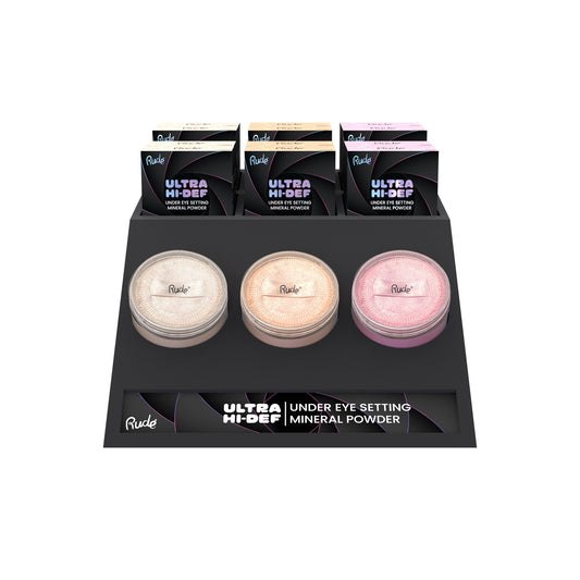 RUDE UHD Under Eye Setting Mineral Powder Display Set - Under Eye Setting Mineral Powder Display Set - DestGlow