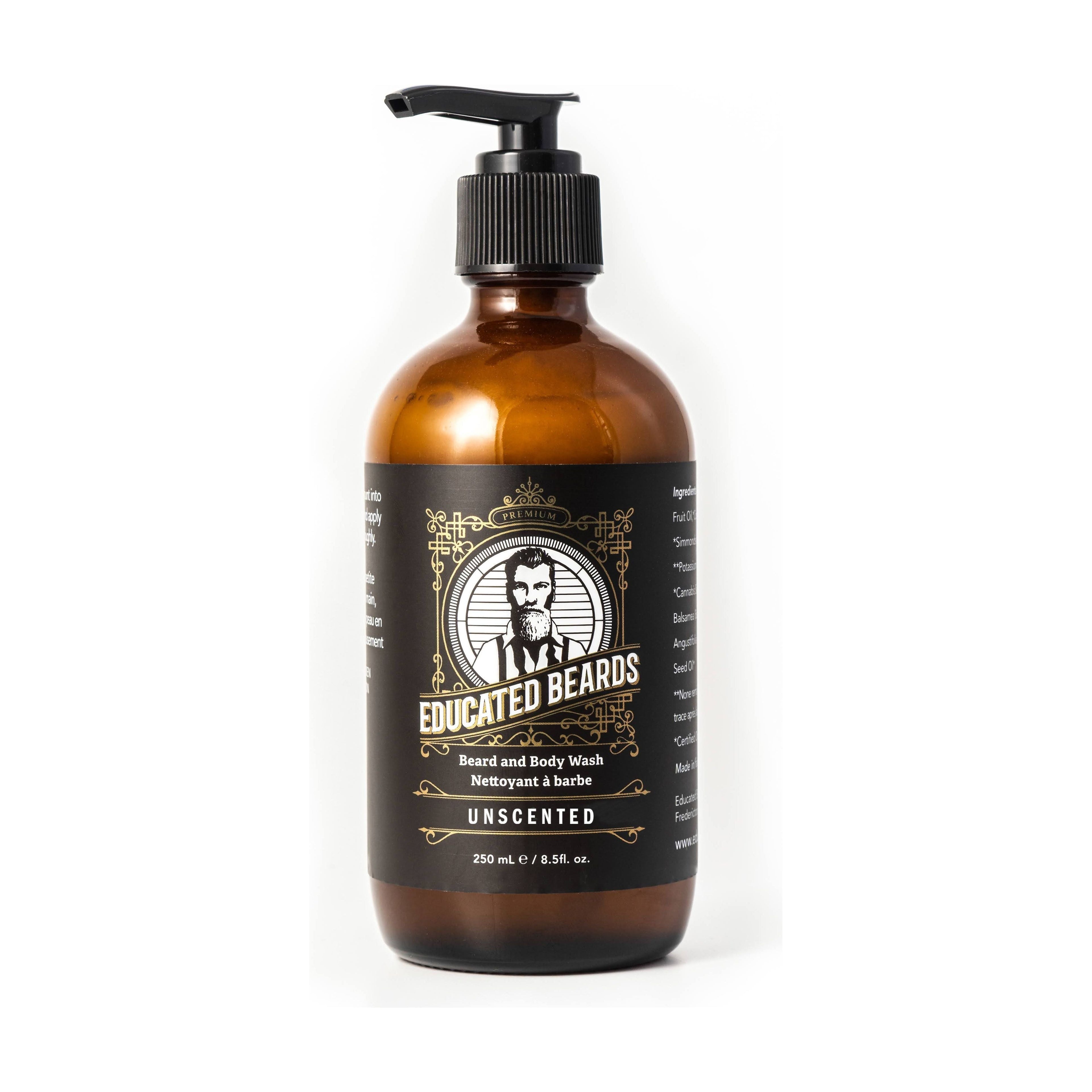 Educated Beards Unscented Beard &amp; Body Wash 250ml by Pasteur Pharmacy