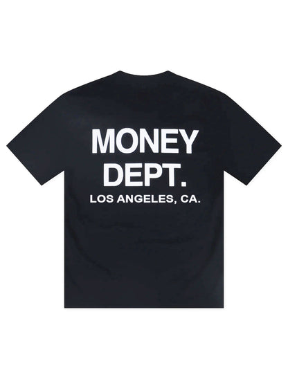 Money Dept. Los Angeles Heavyweight Tee - Black/White by Denim Exchange