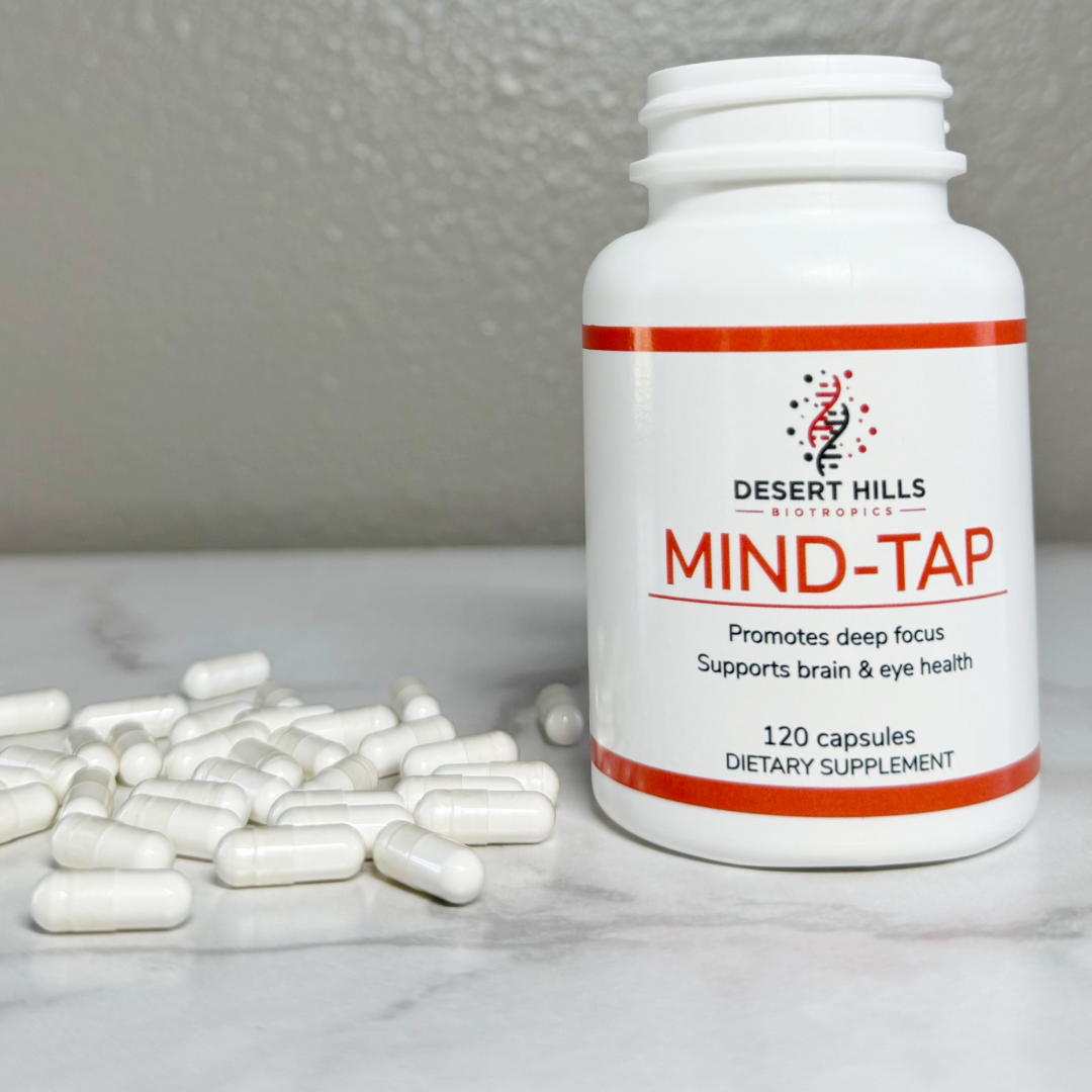 Mind-Tap Deep Focus, Memory, Cognition Boosting Capsule by Desert Hills Biotropics