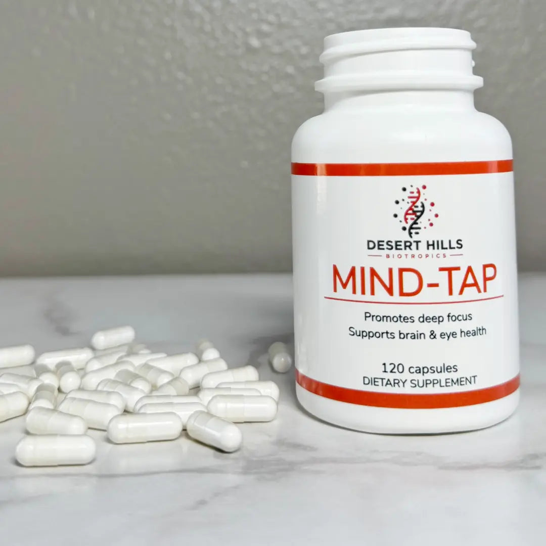 Mind-Tap Deep Focus, Memory, Cognition Boosting Capsule by Desert Hills Biotropics