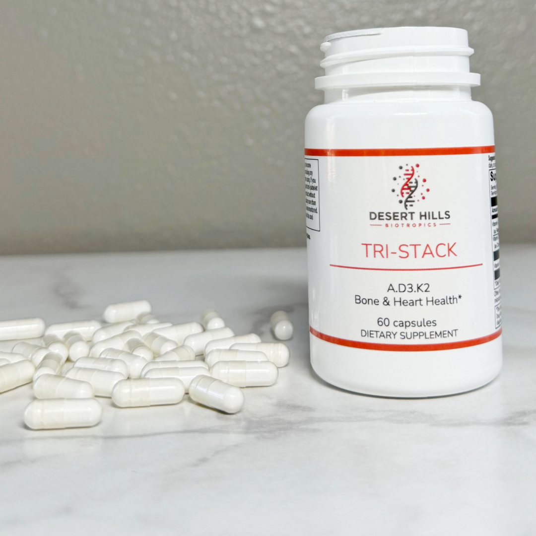 Tri-Stack Vitamin A + Vitamin D3 + Vitamin K2 Blend Supplement