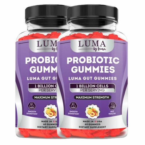 Luma Gut Gummies - Probiotic Gummies for Digestive Health, Gas & Bloating Relief