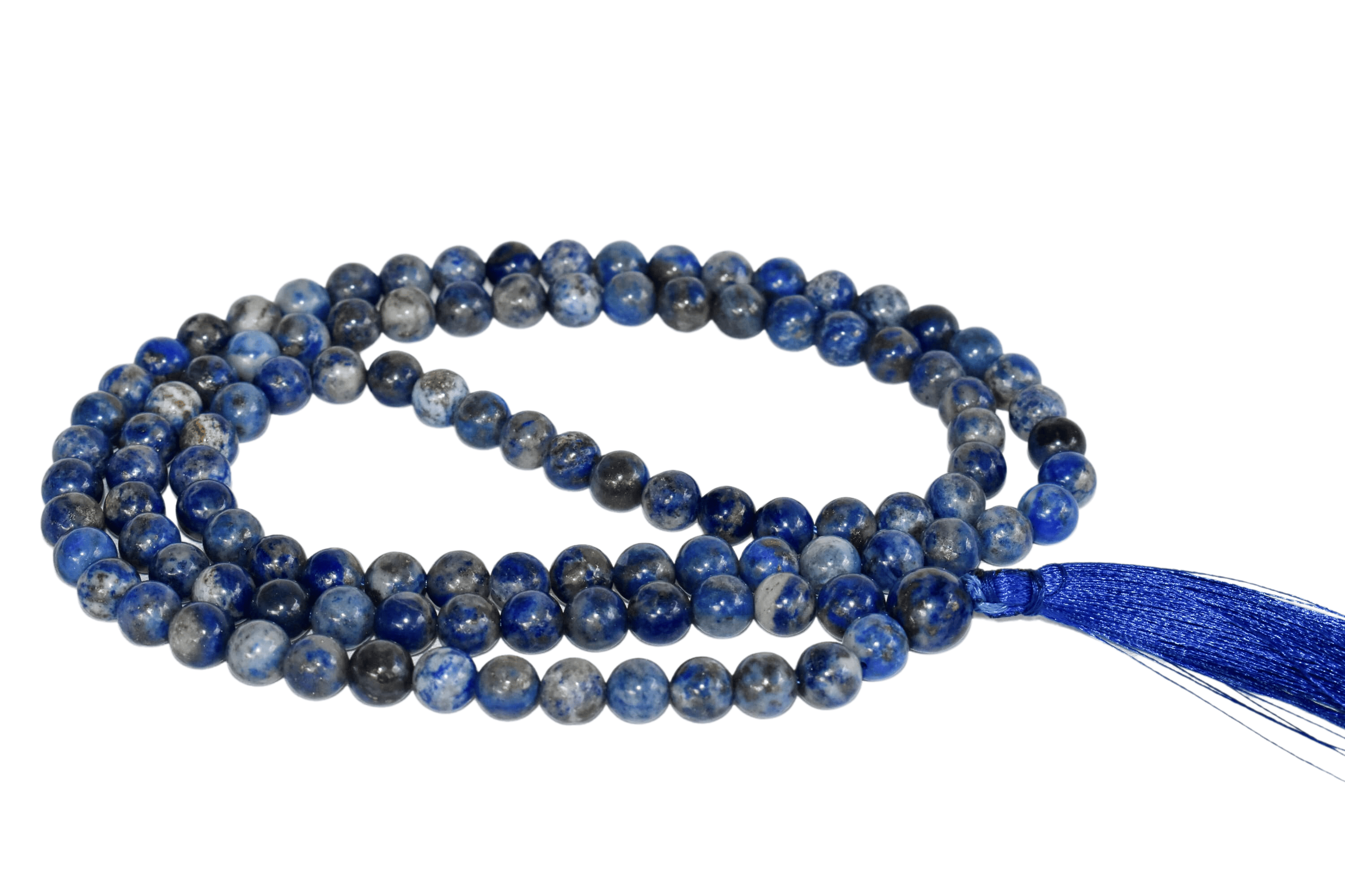 Lapis Lazuli Gemstone Mala, 108 Prayer Bead Mala  DestGlow