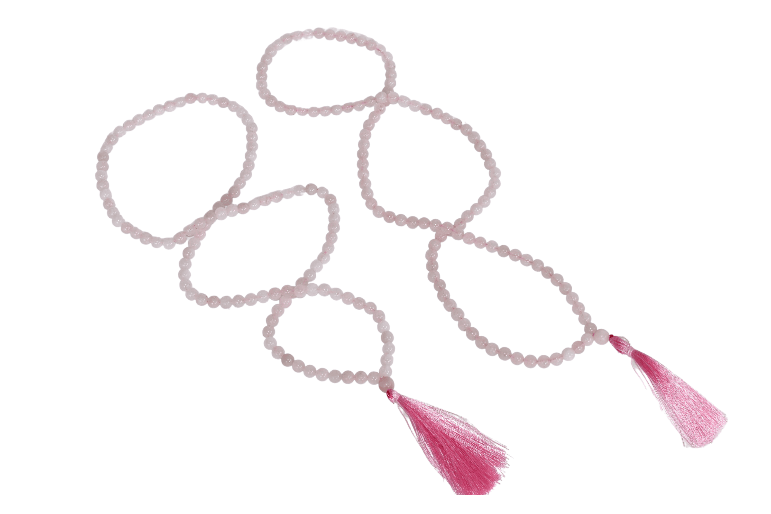 Rose Quartz Gemstone Mala, 108 Prayer Bead Mala.  DestGlow