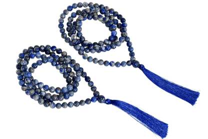 Lapis Lazuli Gemstone Mala, 108 Prayer Bead Mala  DestGlow