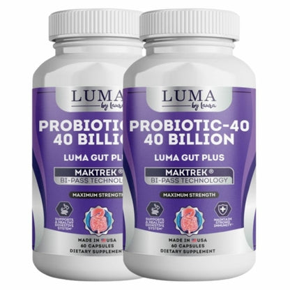 Luma Gut Plus Probiotics - Digestive Health Supplement for Men & Women