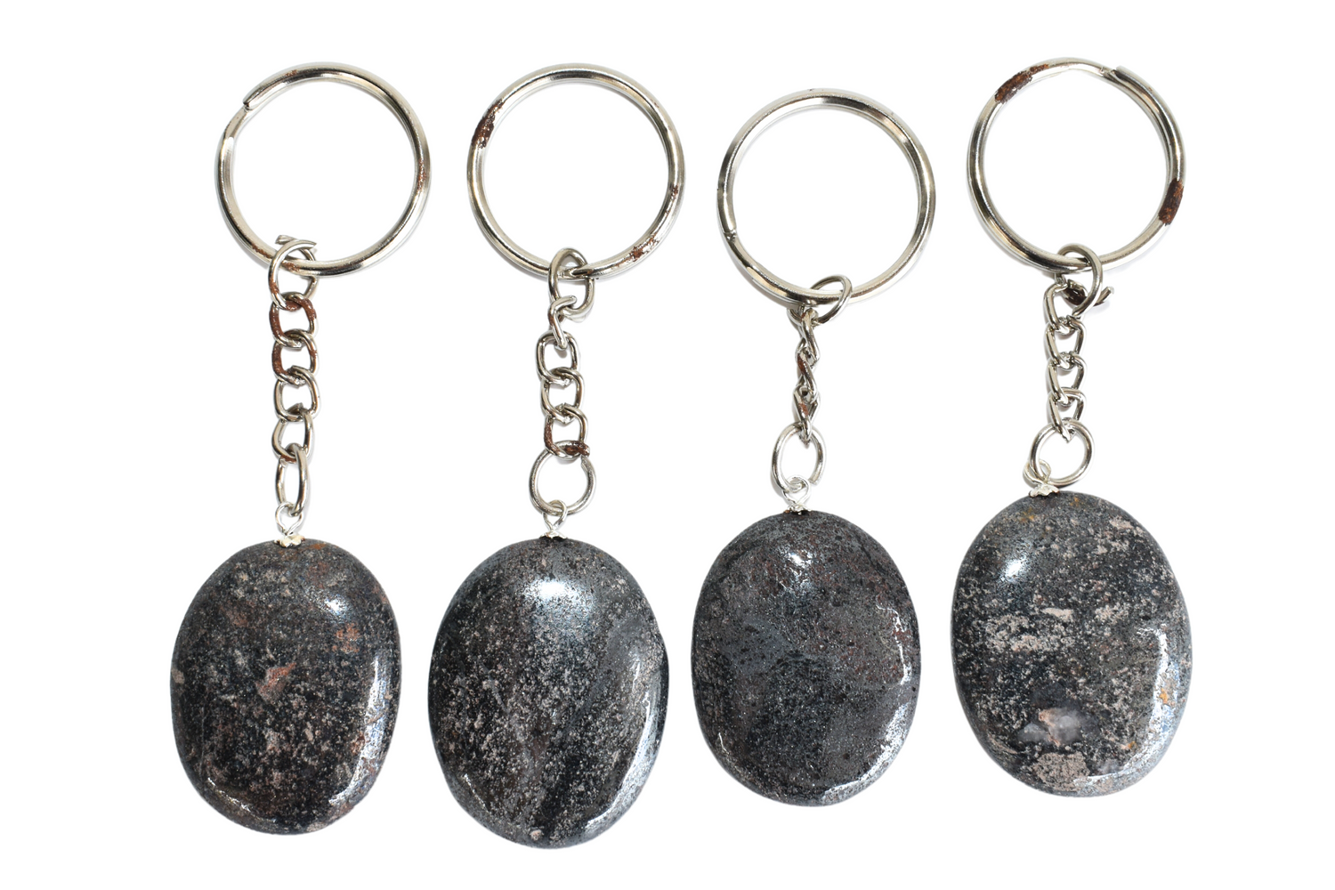 Hematite Key Chain, Gemstone Keychain Crystal Key Ring (Inspiration and Stress Relief)  DestGlow