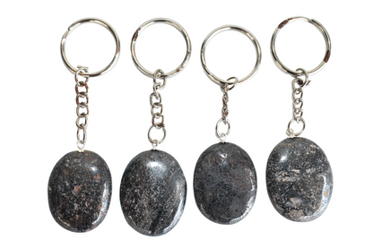 Hematite Key Chain, Gemstone Keychain Crystal Key Ring (Inspiration and Stress Relief)  DestGlow