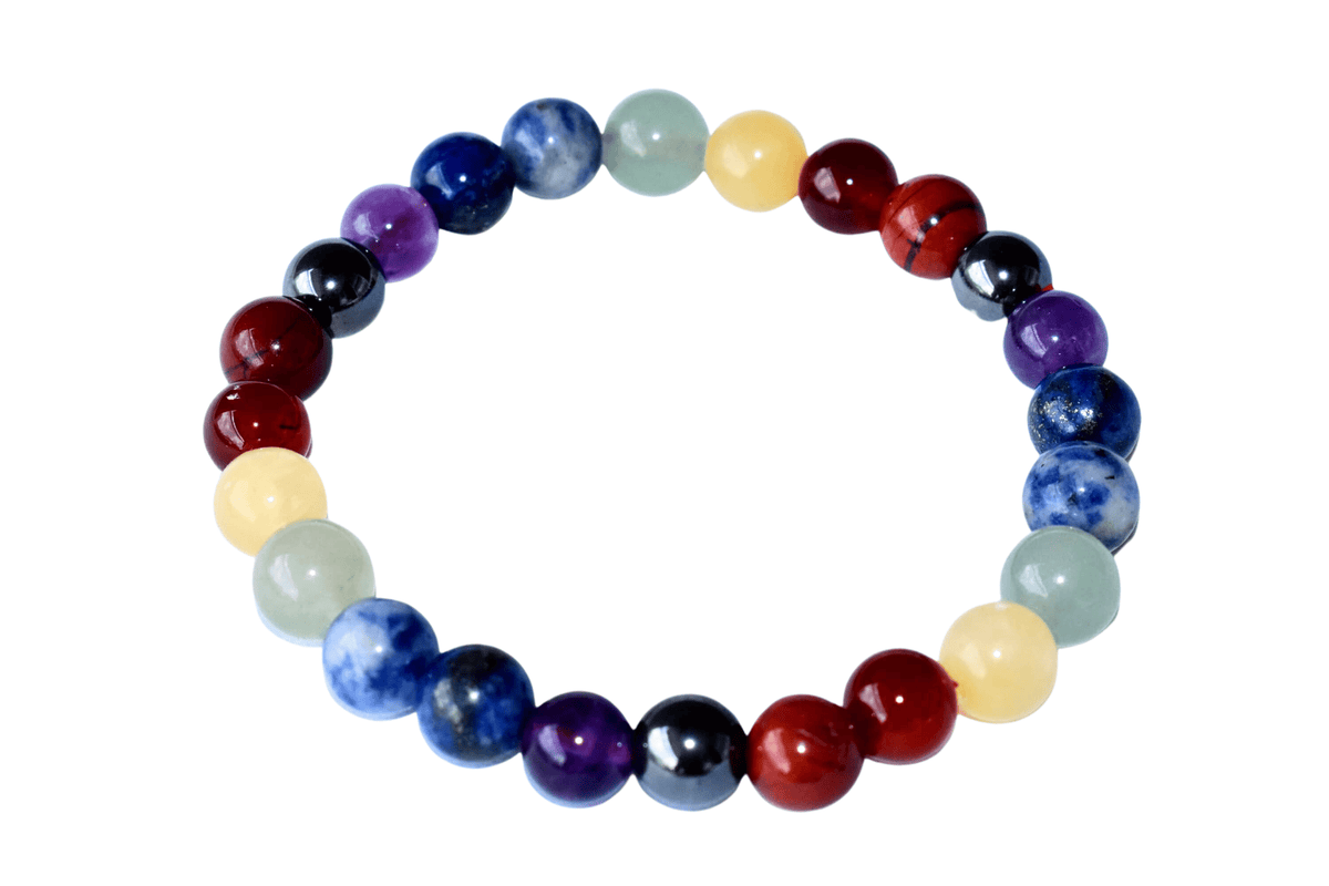 7 Chakra Bracelet, Chakra Crystals Bracelet, Yoga Reiki Healing Crystal Bracelet  DestGlow