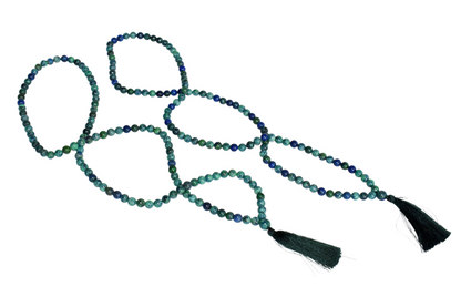 Azurite Malachite Beads Mala  DestGlow