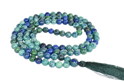 Azurite Malachite Beads Mala  DestGlow
