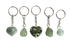 Green Aventurine Key Chain, Gemstone Keychain Crystal Key Ring (Attraction and Cleansing)  DestGlow