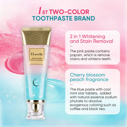 Niacinamide Whitening Toothpaste - Brightening Formula for Whiter Teeth &amp; Fresh Breath - DestGlow