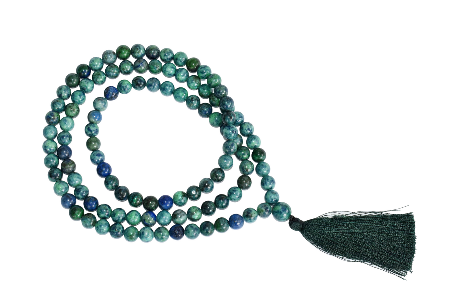 Azurite Malachite Beads Mala  DestGlow