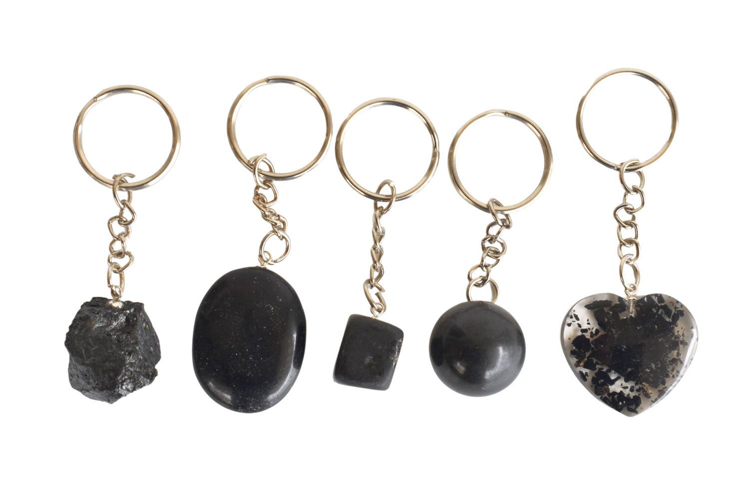Black Tourmaline Key Chain, Gemstone Keychain Crystal Key Ring (Protection and Strength)  DestGlow