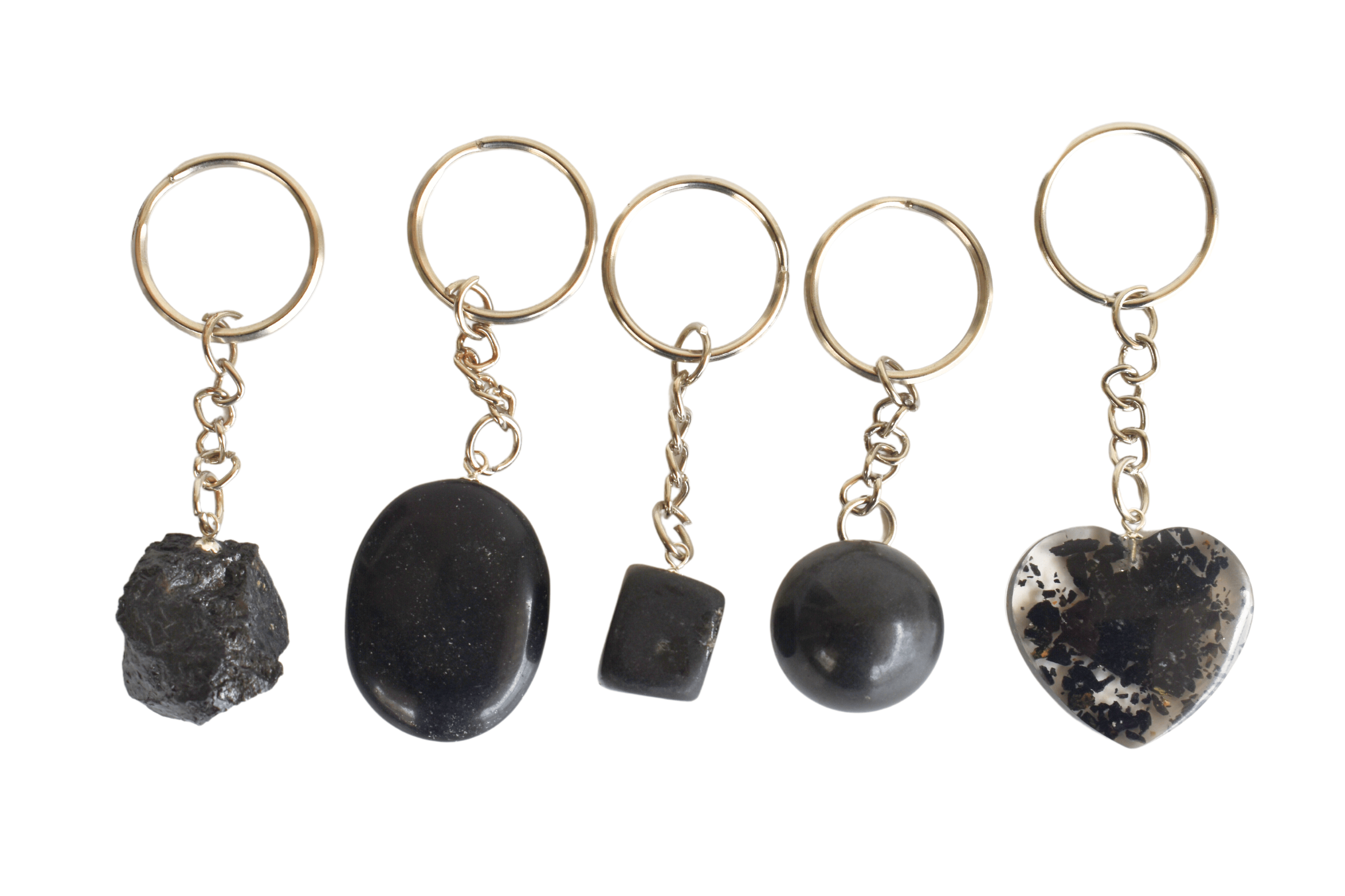 Black Tourmaline Key Chain, Gemstone Keychain Crystal Key Ring (Protection and Strength)  DestGlow