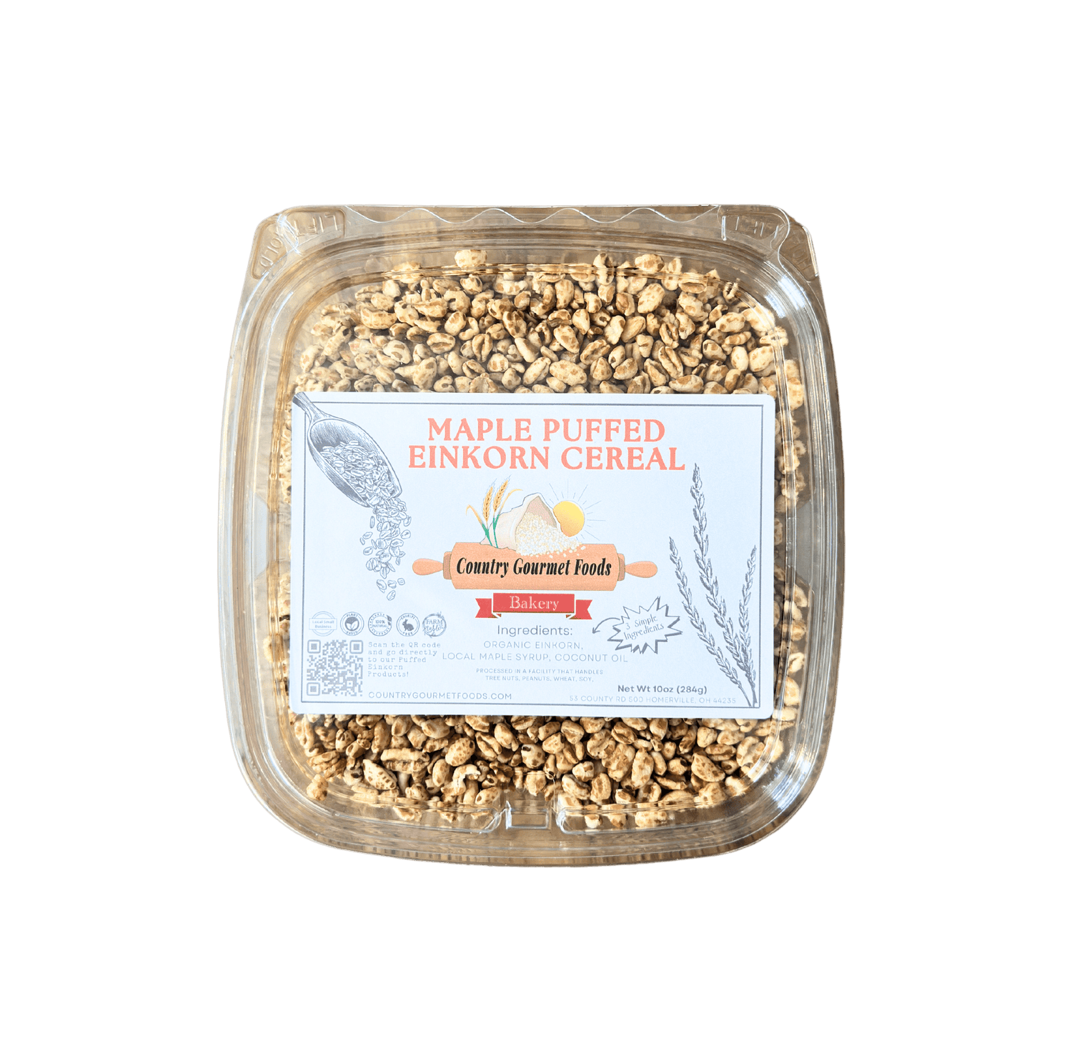 Puffed Einkorn Cereals by Country Life Natural Foods