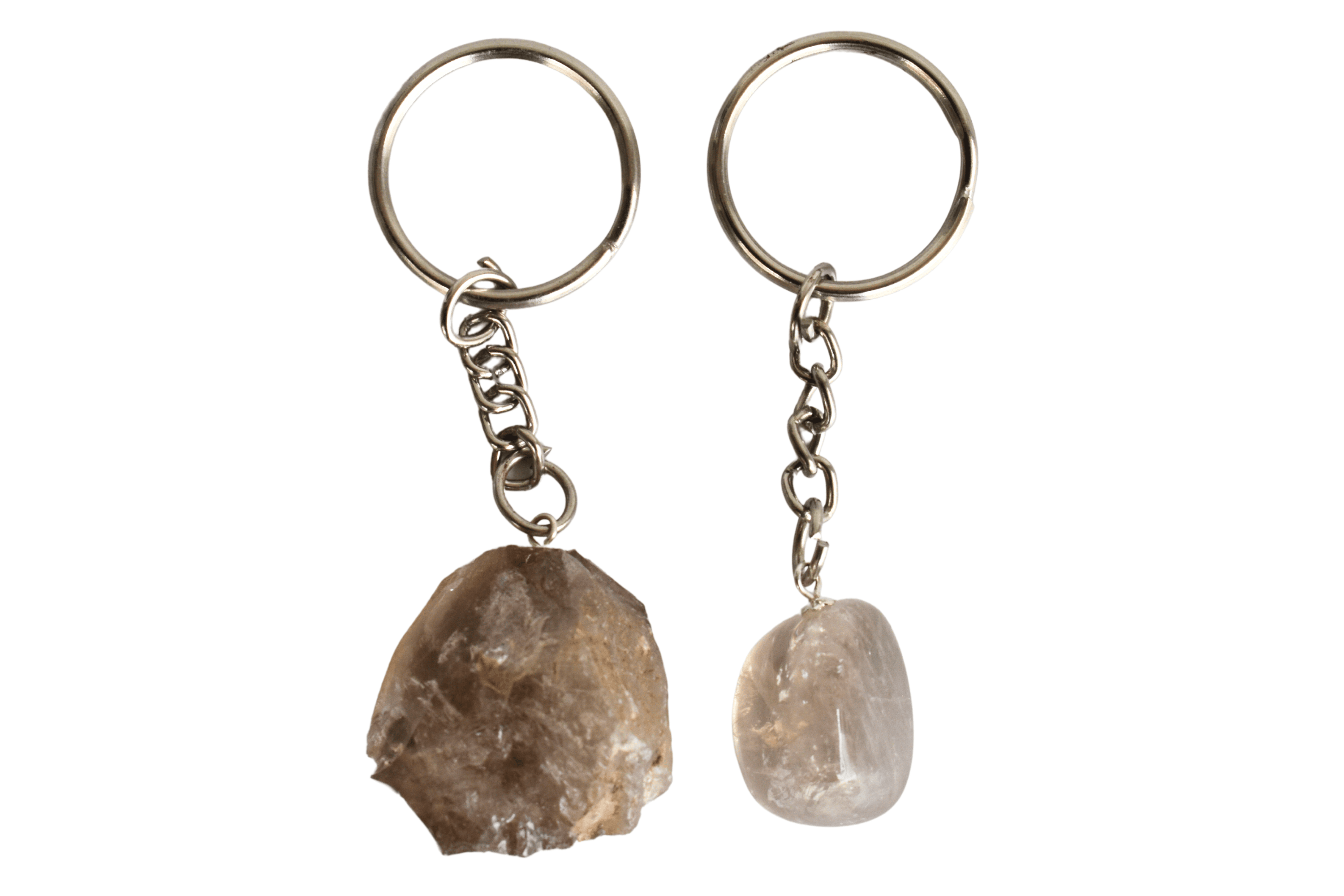 Smokey Quartz Key Chain, Gemstone Keychain Crystal Key Ring (Purification and Grounding)  DestGlow