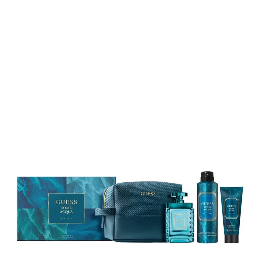 Uomo Acqua By Guess For Men 4Pcs Set EDT Spray by perfumesandrea