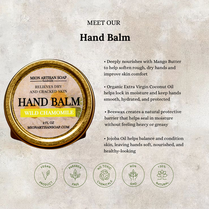 Hand Balm | Not Greasy, Antibacterial, Moisture-Locking by MION Artisan Soap Co.