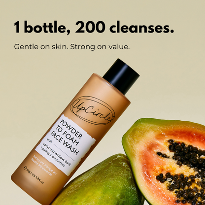 Powder to Foam Face Wash with Willow Bark + Papaya Enzymes by UpCircle