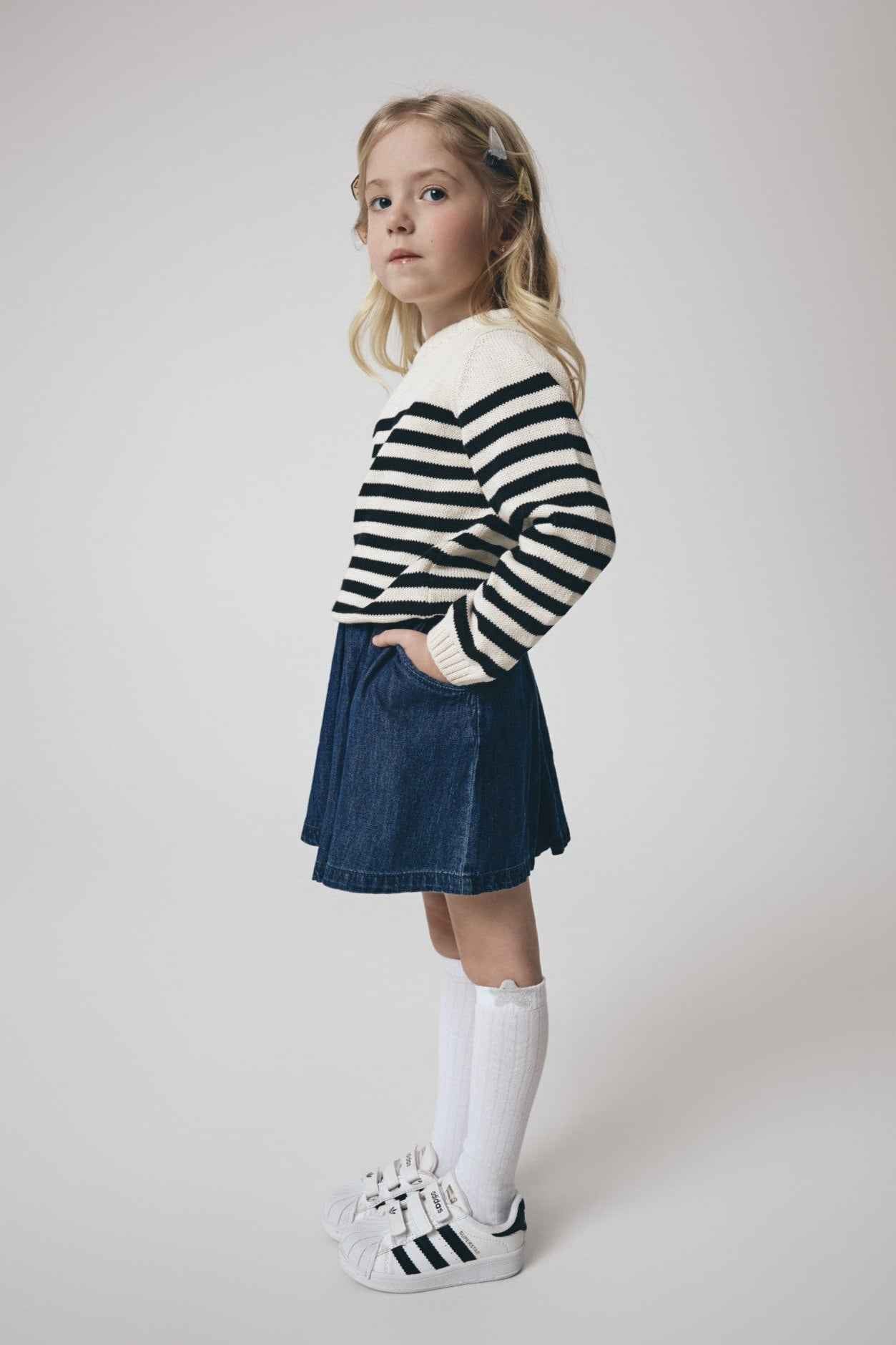 Conte-Kids Cotton Knee-Highs Tip-Top 047 - Shimmering Picot