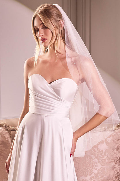 Pearl Drops Fingertip Veil by DiscountDressShop