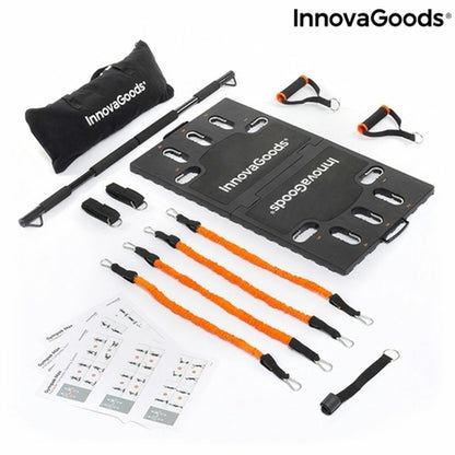 Complete Portable Home Gym System - Foldable Training Base with Resistance Bands