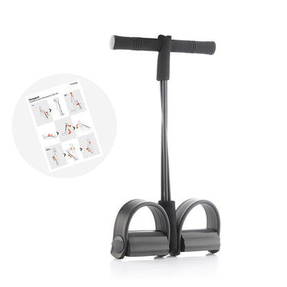 4-in-1 Resistance Bands Set with Foot Pedals & Exercise Guide