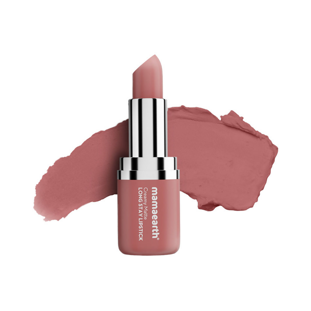 Mamaearth Creamy Matte Long Stay Lipstick - Pillow Nude