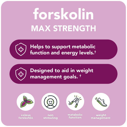 Forskolin Max Strength - Natural Weight Management Supplement for Metabolism &amp; Appetite Support - DestGlow