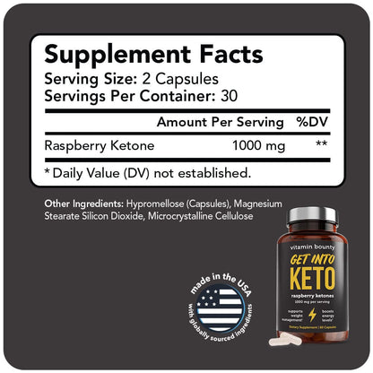 Get Into Keto - Exogenous Ketones Supplement for Fast Ketosis &amp; Energy Boost - DestGlow