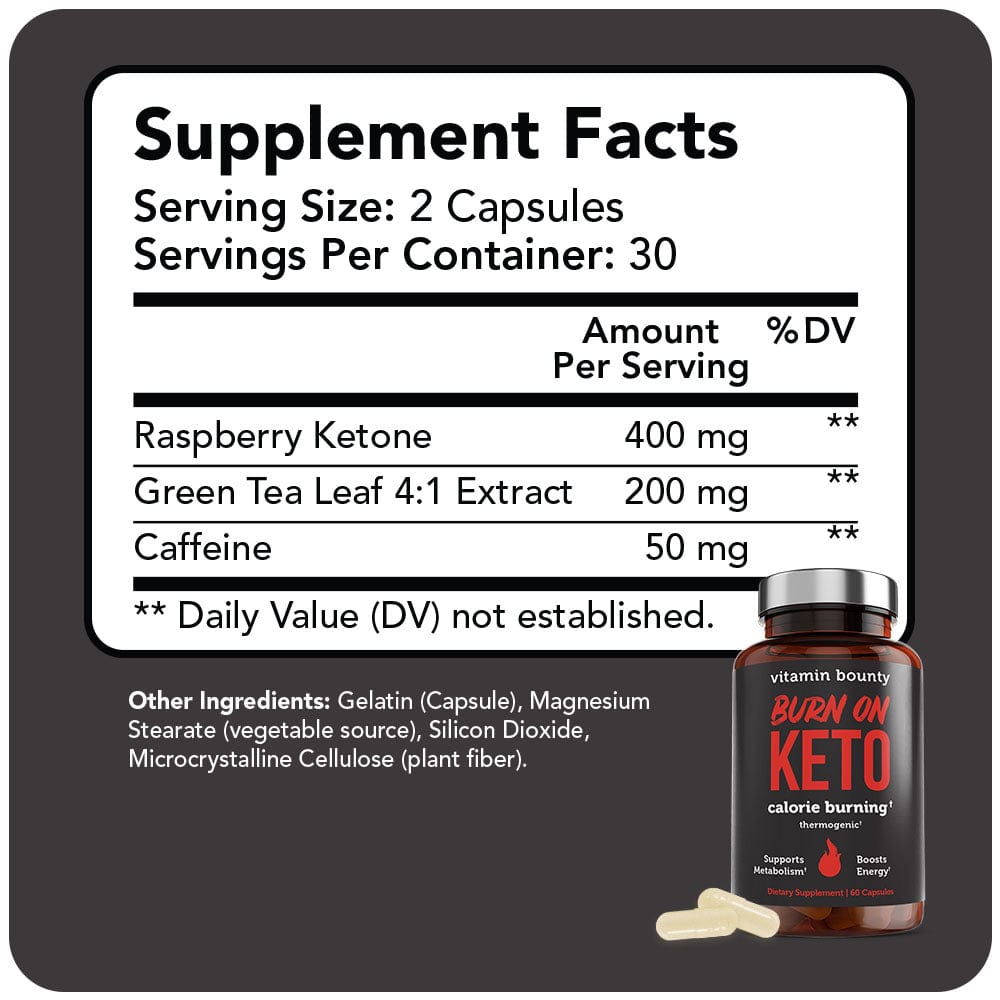 Burn On Keto - Thermogenic Fat Burner for Ketogenic Diet with Energy &amp; Focus Support - DestGlow