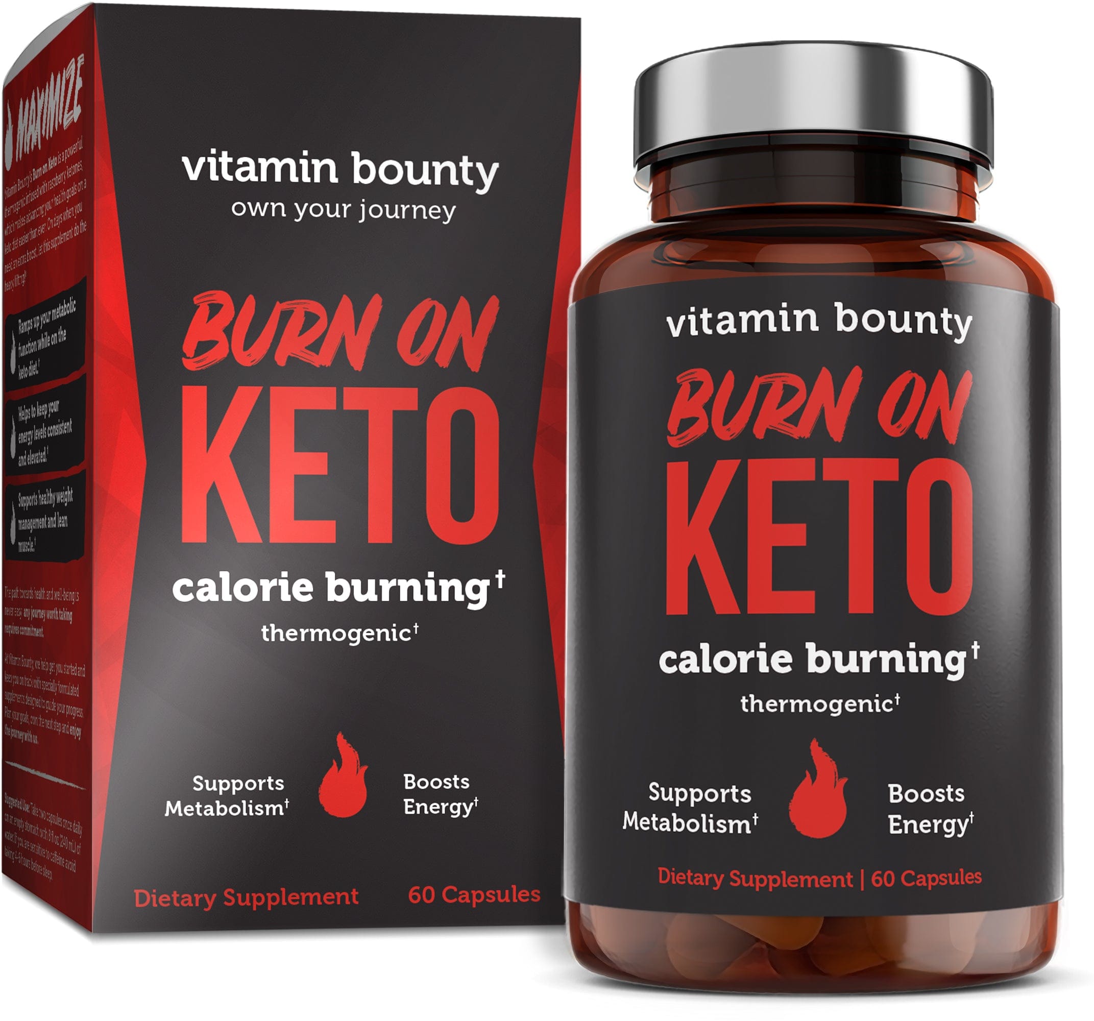 Burn On Keto - Thermogenic Fat Burner for Ketogenic Diet with Energy &amp; Focus Support - DestGlow