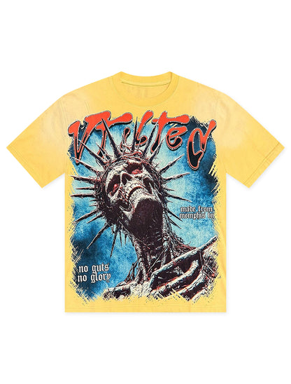 Vtilted Glory Tee - Mustard by Denim Exchange